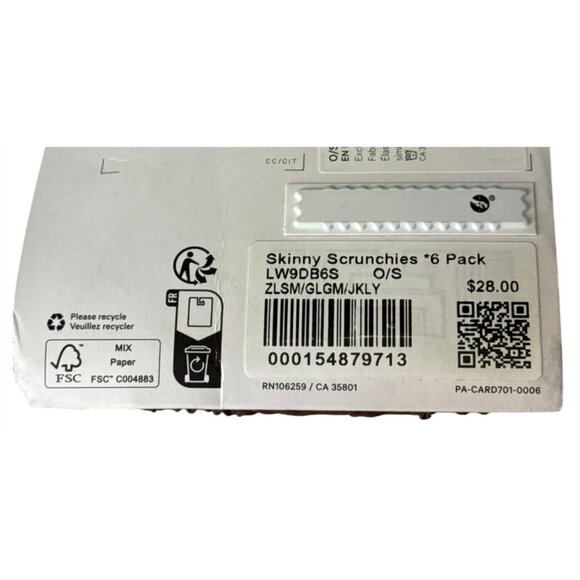 Lululemon Skinny Scrunchies 6 Pack O/S Neutral Tones Stretchy W9DB6S - Picture 5 of 7